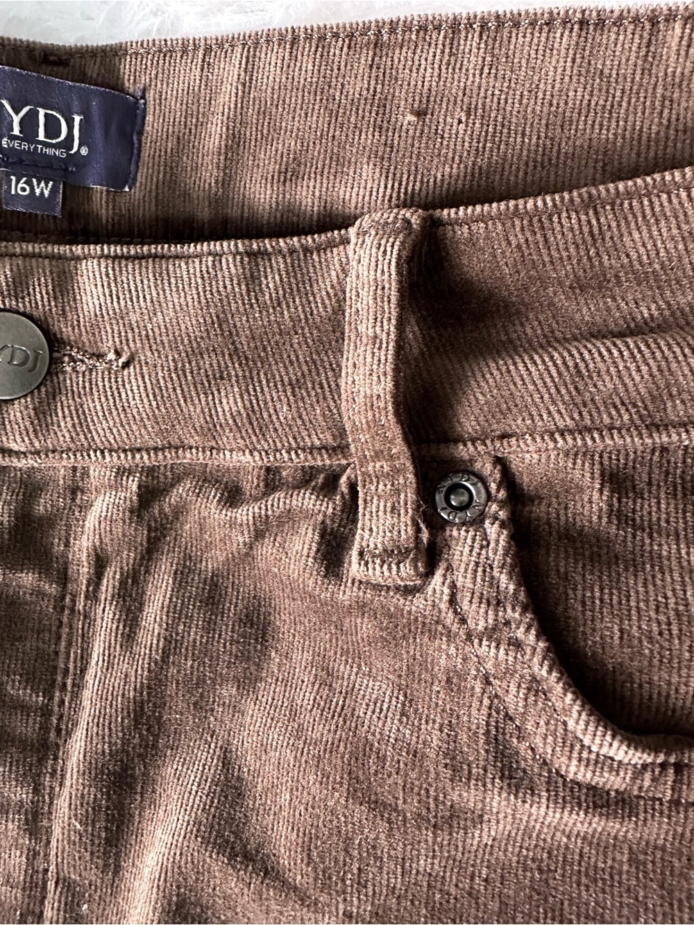 NYDJ Brown Corduroy Straight-Leg Women’s Pants - Picture 9 of 14